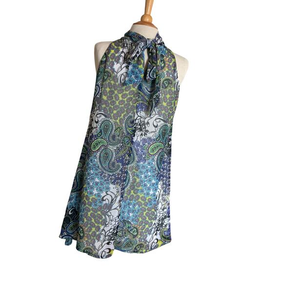 Sao Paulo Dress 4‎ paisley floral lined Boho Mod Look Softgirl Fairy Resort - Picture 2 of 9